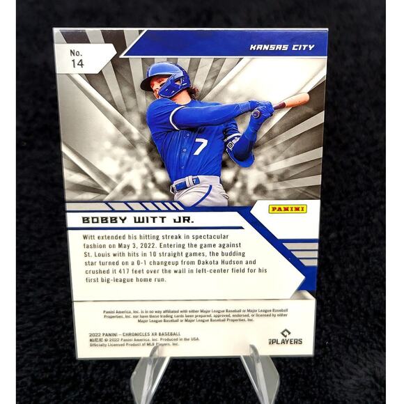 Bobby Witt Jr. (RC) 2022 XR #14 Kansas City Royals - Picture 2 of 2